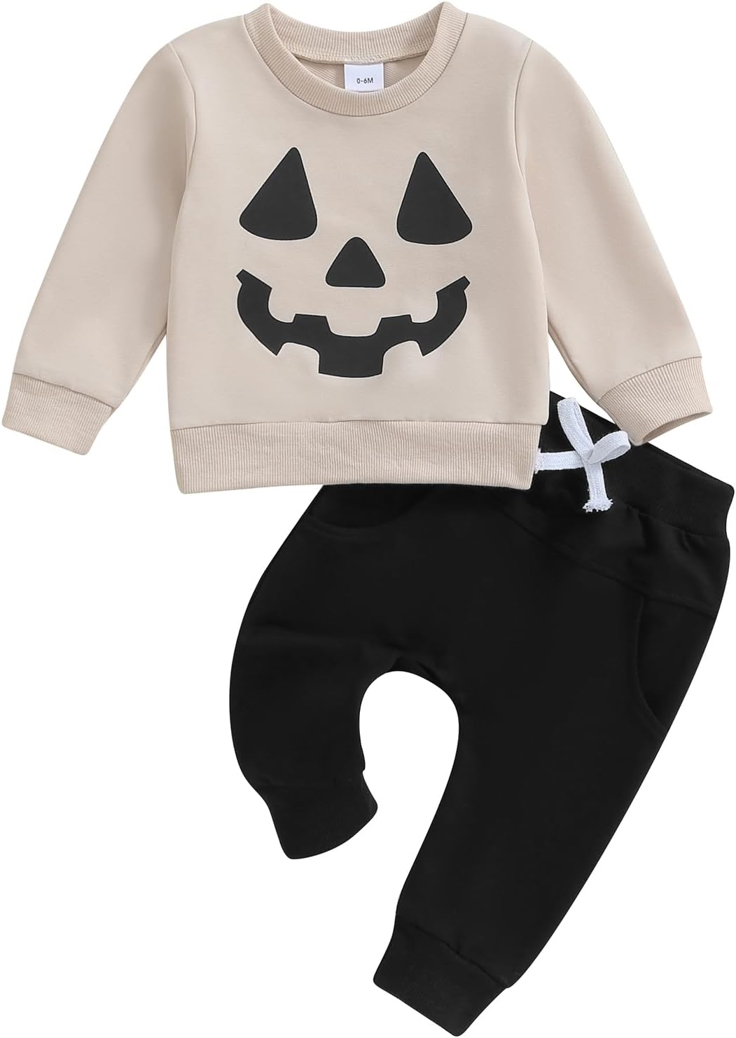 SAYOO Halloween Baby Outfit 2Pcs Pumpkin Ghost Sweatshirts Jogger Pants