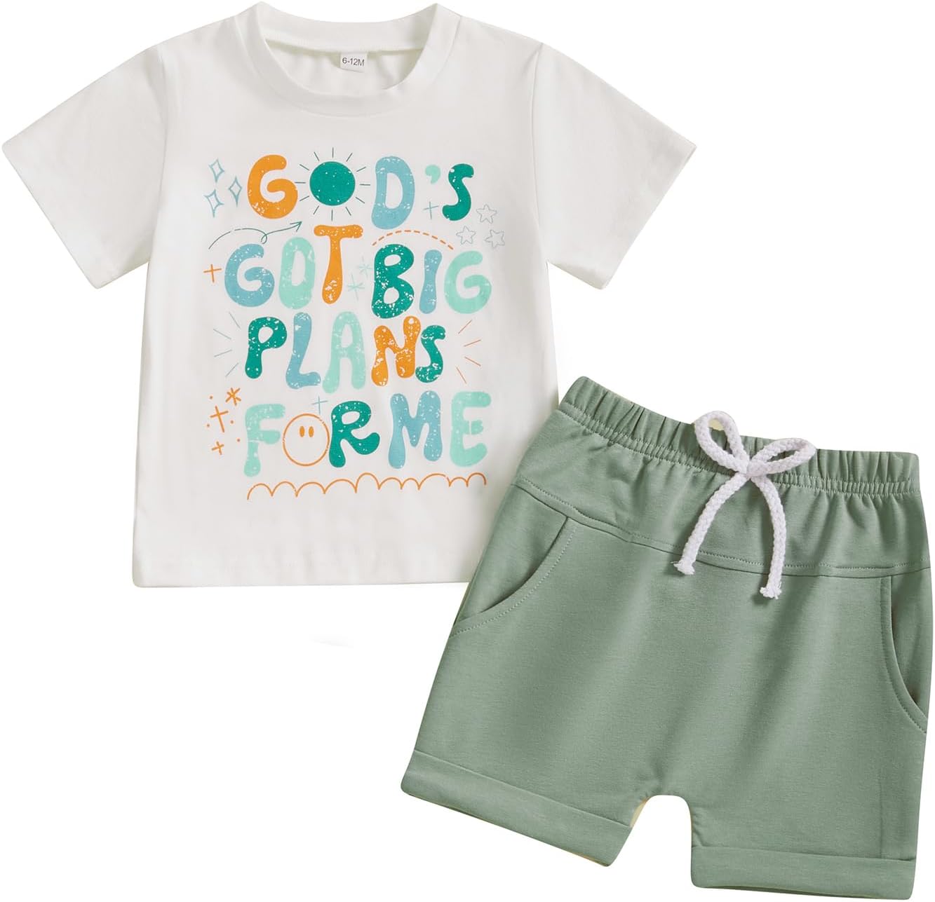 Murnouche Excavator Toddler Boys Summer Clothes Set
