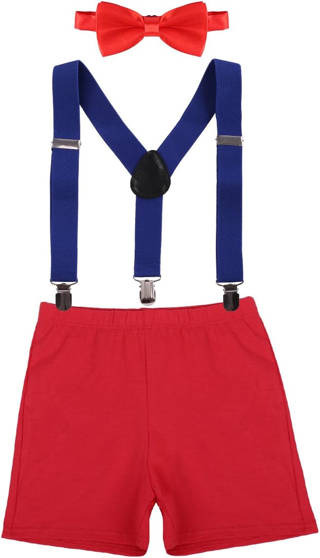 Cake Smash Outfit for Boys 1st-2nd Birthday RedDark Blue