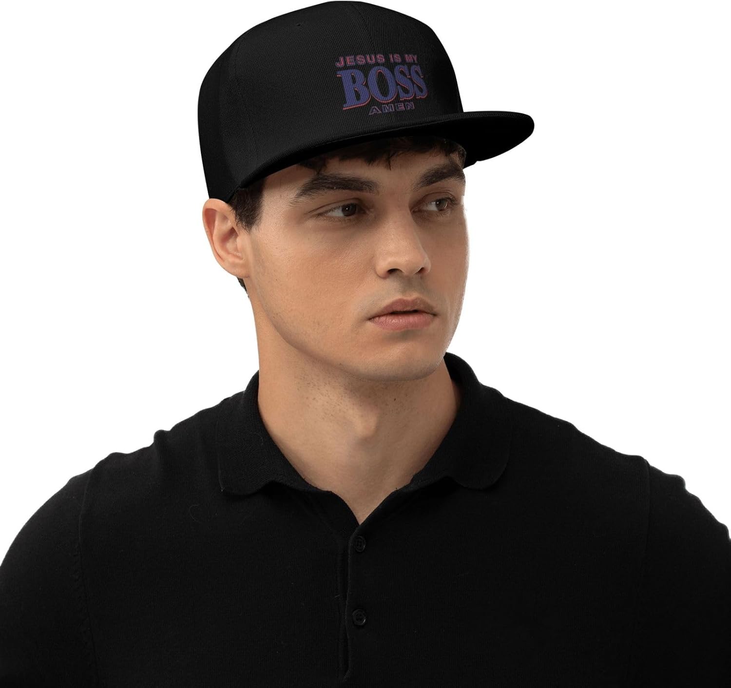Jesus Is My Boss Flat Bill Hat