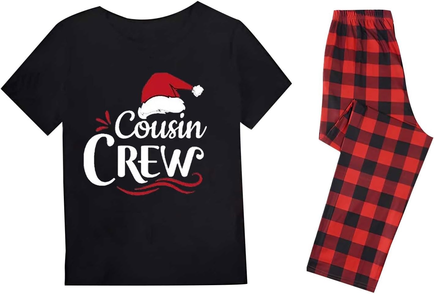 Family Christmas Pajamas 2024 Short Sleeve T-Shirts Pants for Family