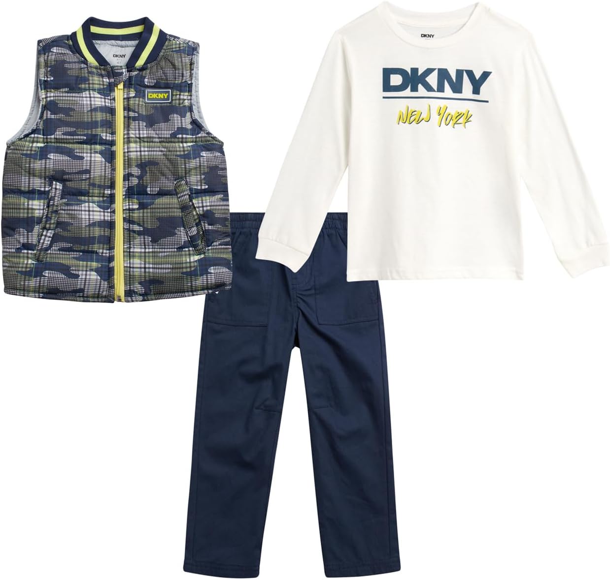 Stylish Quilted Puffer Vest Set for Boys