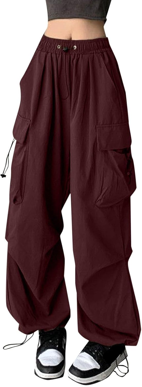 SDBRLD Womens Cargo High Waist Pants