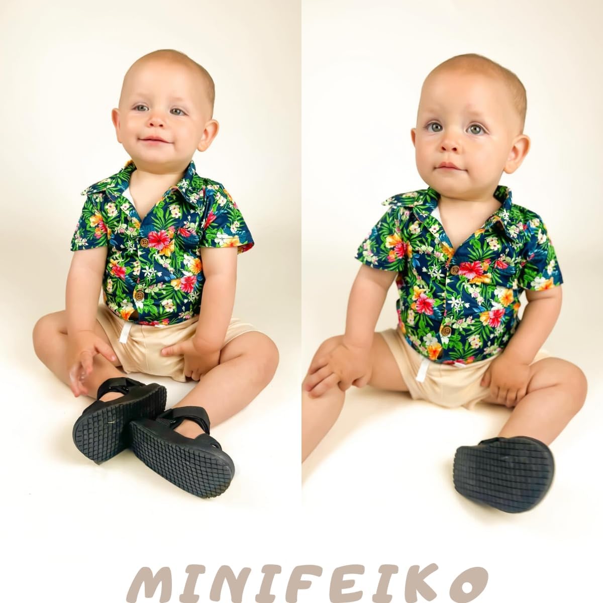 Baby Boy Hawaiian Romper Shorts Set