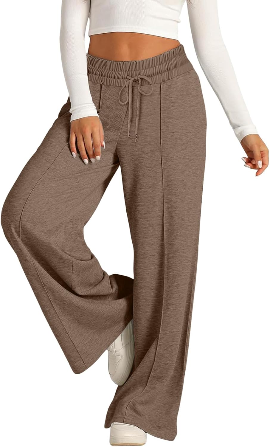 Premium Extra Wide Leg Sweatpants Elastic Drawstring Low Waist