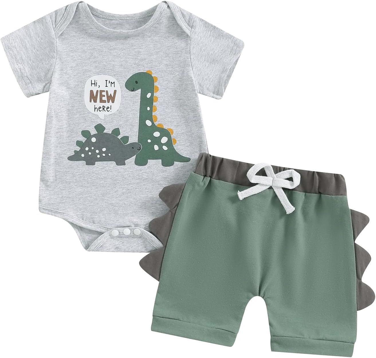 Omkzanbi Baby Boy Dinosaur Coming Home Set