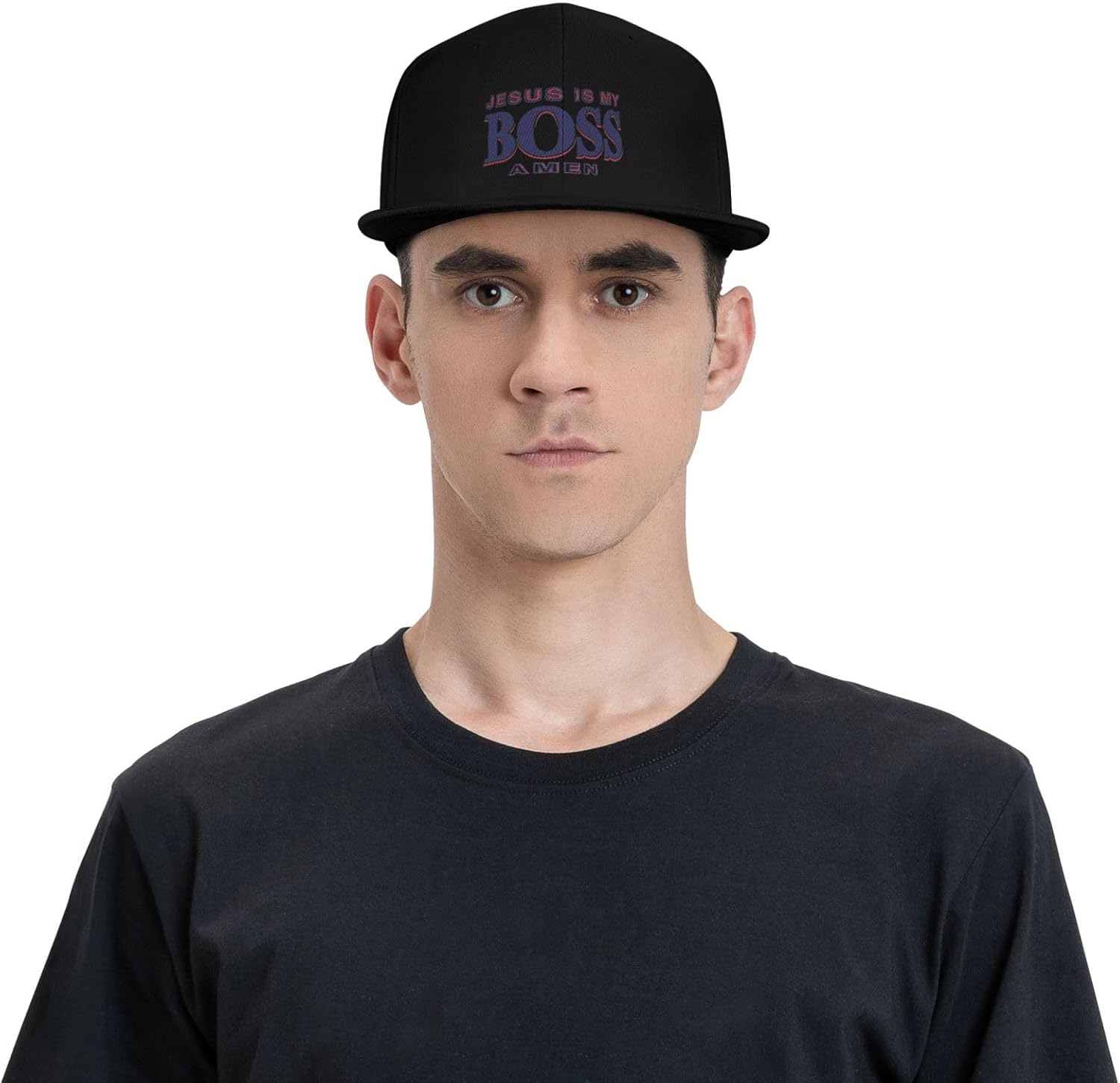 Jesus Is My Boss Flat Bill Hat