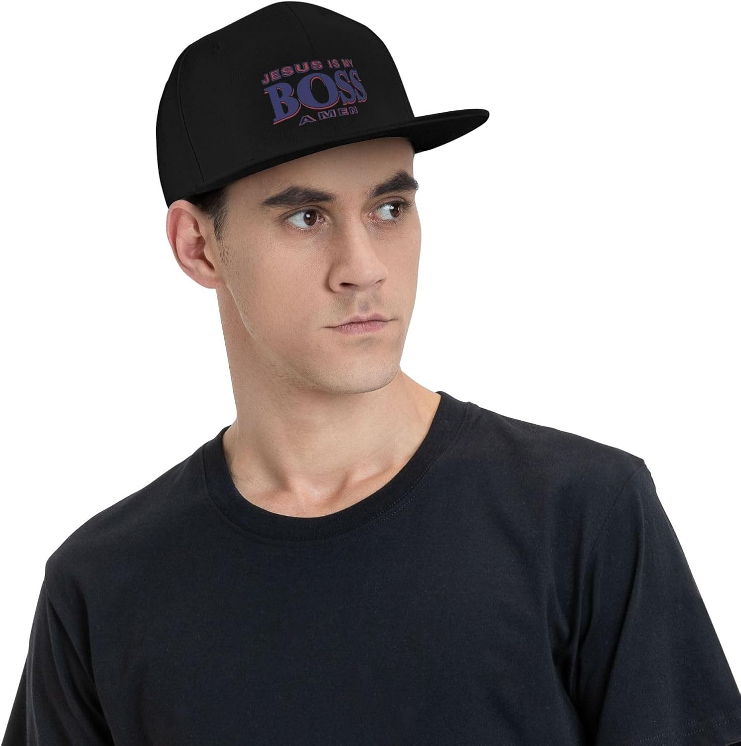Jesus Is My Boss Flat Bill Hat
