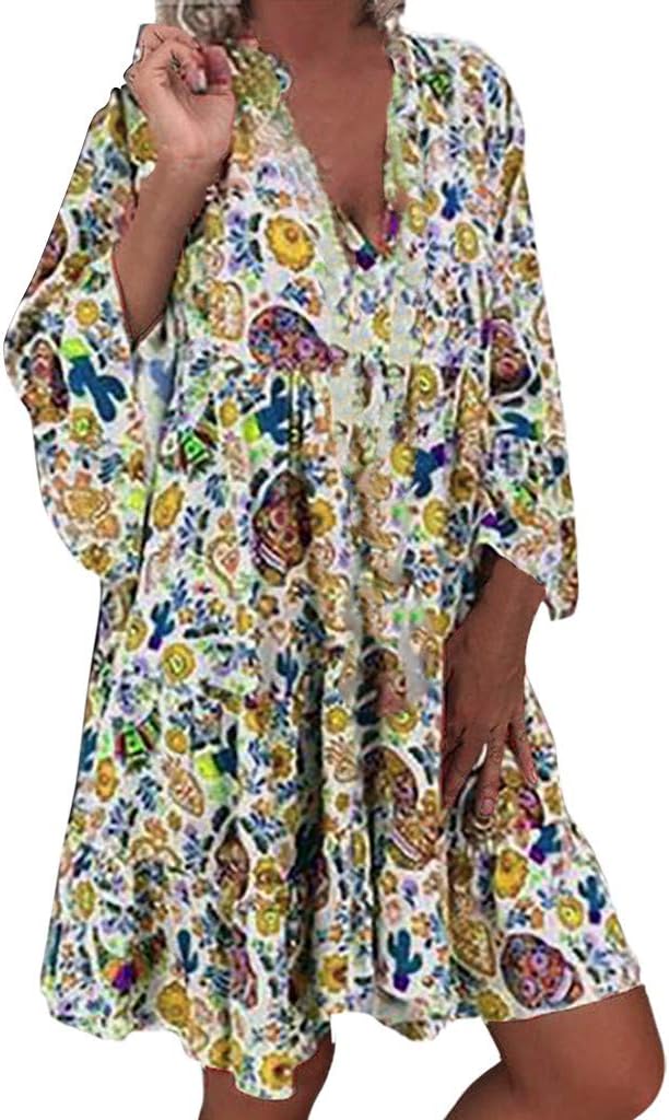 Casual Boho Dress for Women Trendy Summer beach Outfit 2025