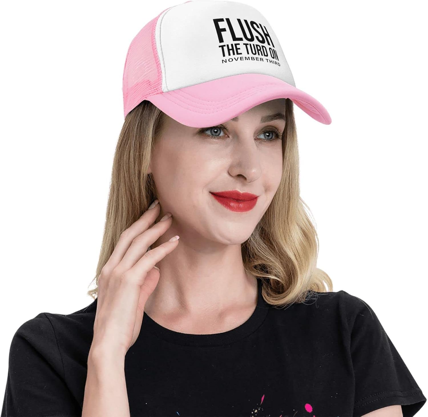 Funny Baseball Cap Adjustable for Men Women Pink