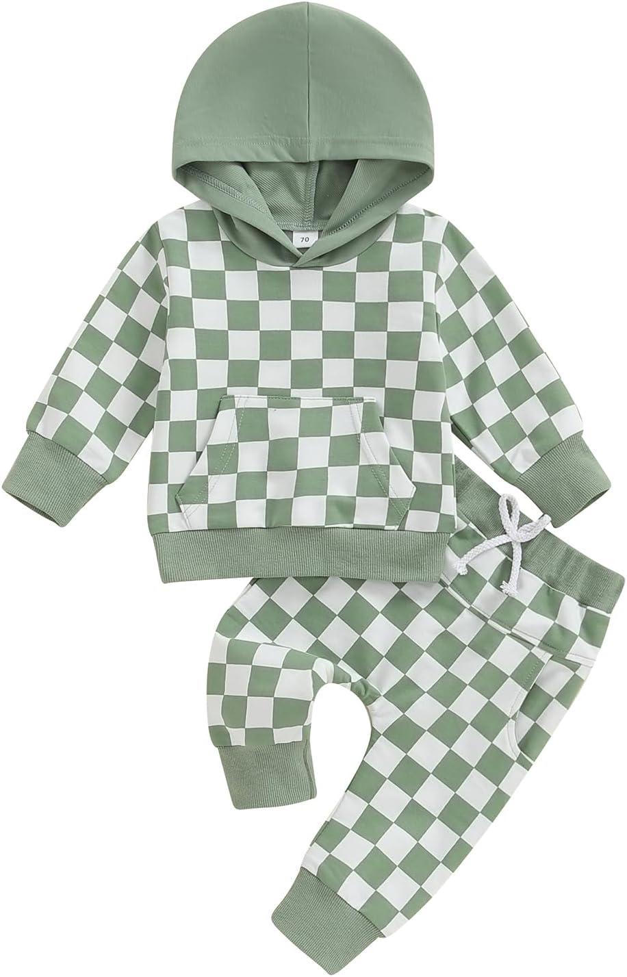 Classic Fall Outfit for Boys - Long Sleeve Pullover Checkers Set