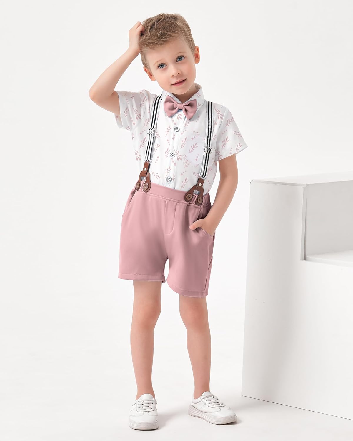 SOONEE Toddler Boy Outfit Set - Boys Shirts Shorts