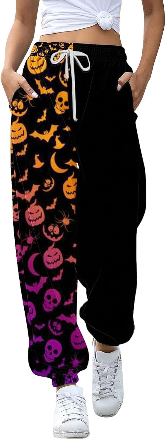 Halloween Casual Printed Pollution-Pomorphic Womens Athletic sweatpants