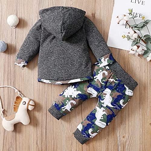 Tepuce FallWinter Toddler 2-Piece Set Plaid Pocket Hoodie Pants