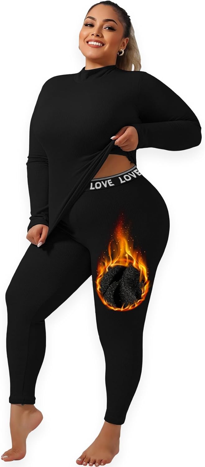 DAGGLOSA Womens Thermal Base Layer Set 1