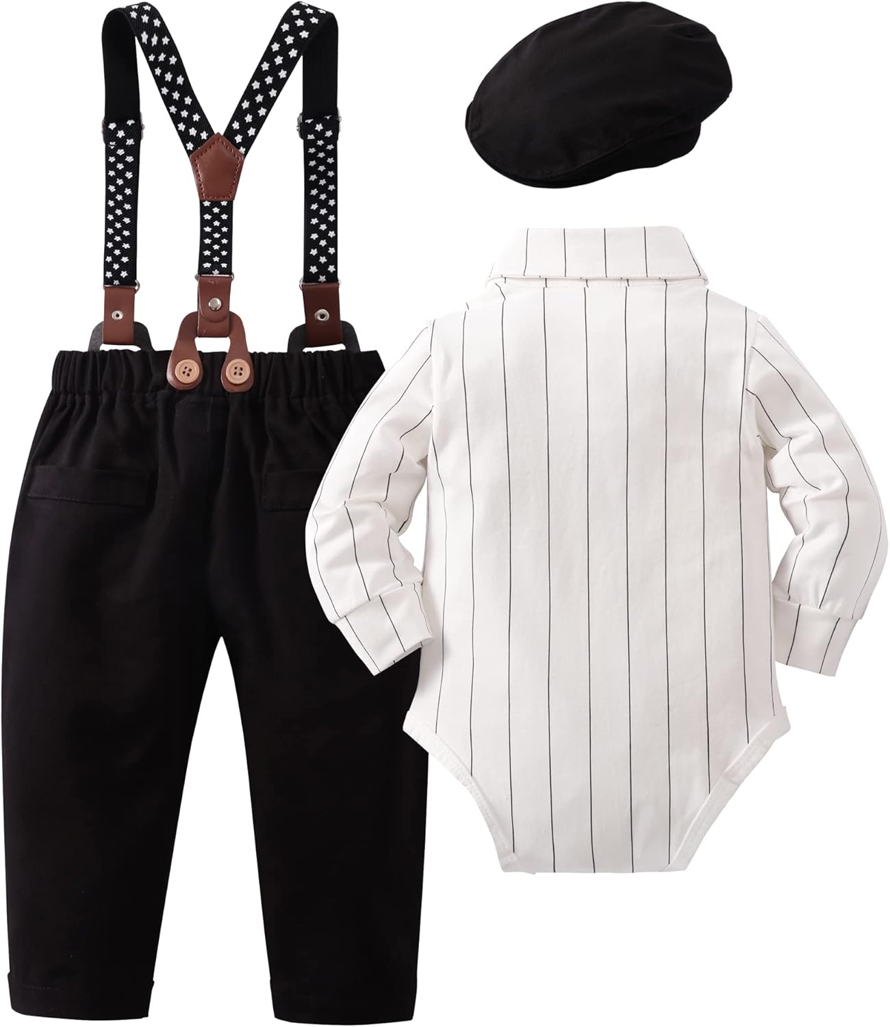 YALLET Baby Boy Tuxedo Set 0-18M