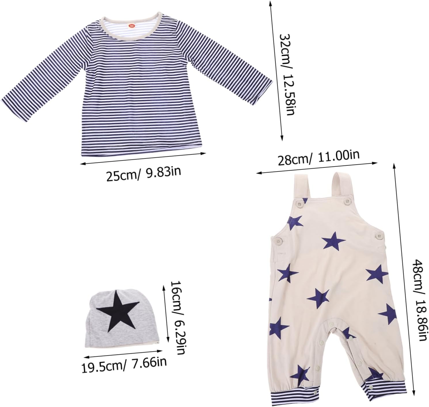 Homoyoyo Boys Star Print Preschool Clothing Set Fun Playful Newborn Toddler