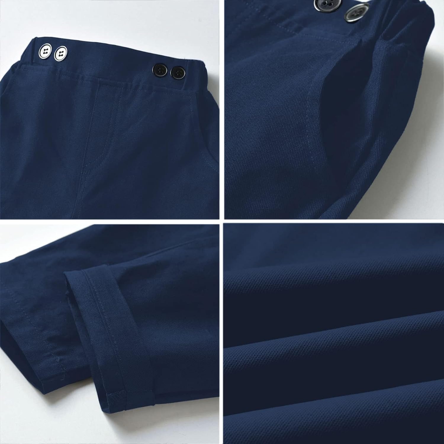 Sangtree Boys Long Sleeved Two-Piece Set With Suspenders