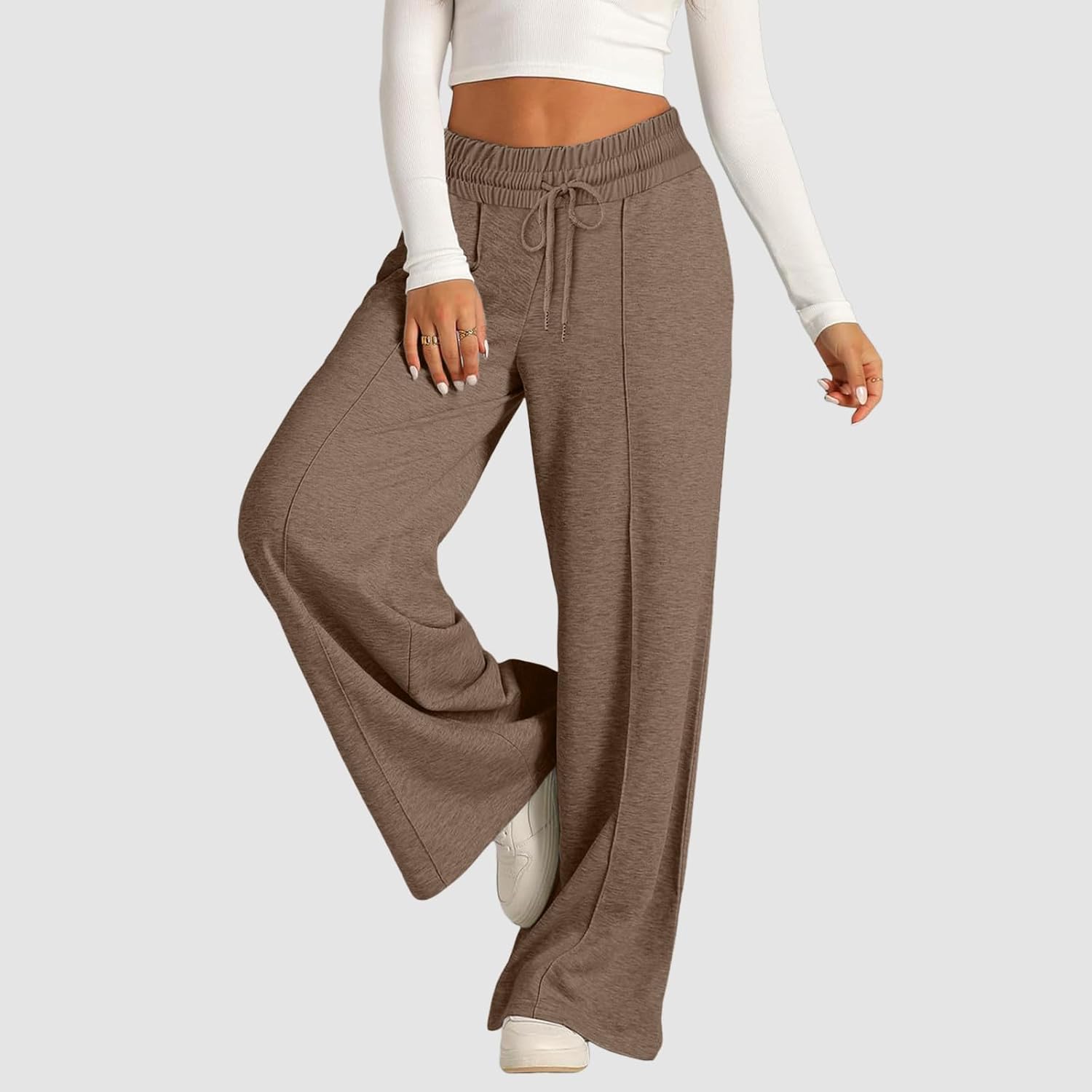 Premium Extra Wide Leg Sweatpants Elastic Drawstring Low Waist