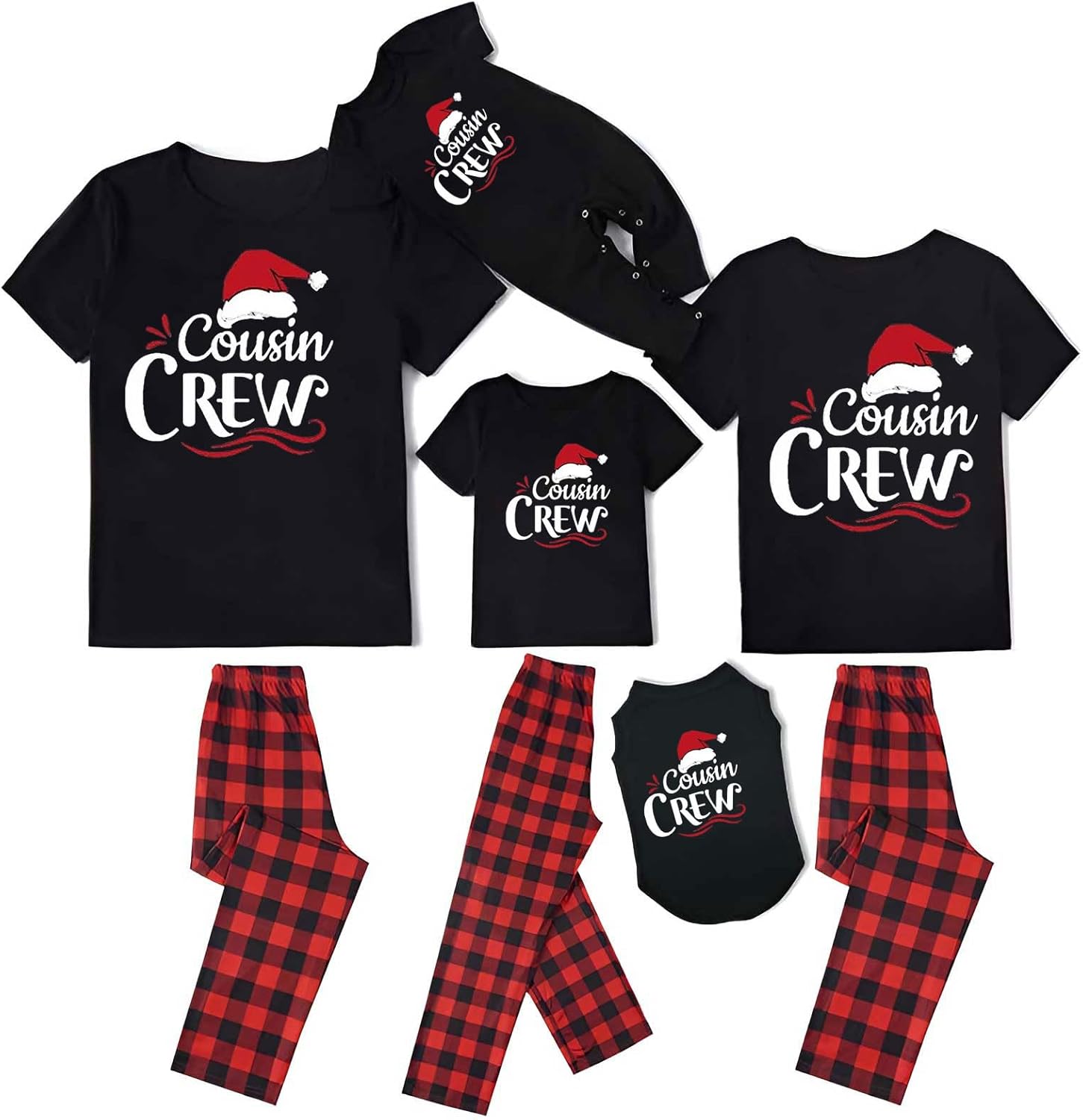 Family Christmas Pajamas 2024 Short Sleeve T-Shirts Pants for Family