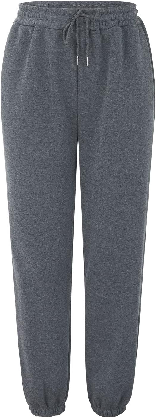 High Waisted Womens Cotton Joggers with Pockets