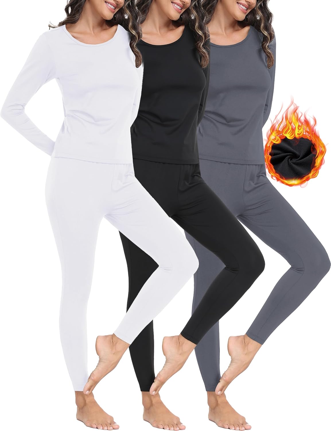 Stay Warm in Style Winvote Thermal Underwear for Women Set