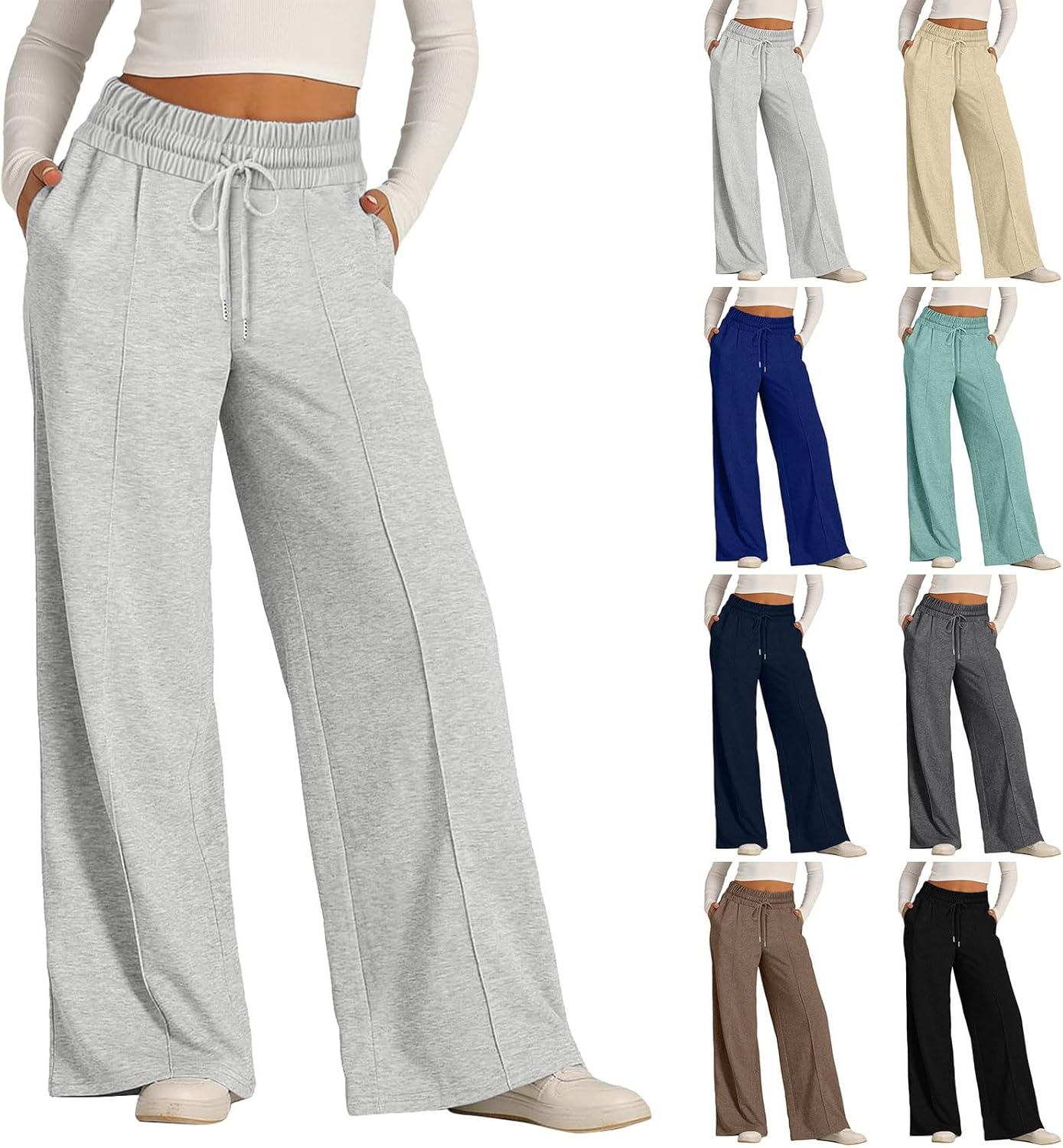Lainuyoah Women High Waist Sweatpants Joggers