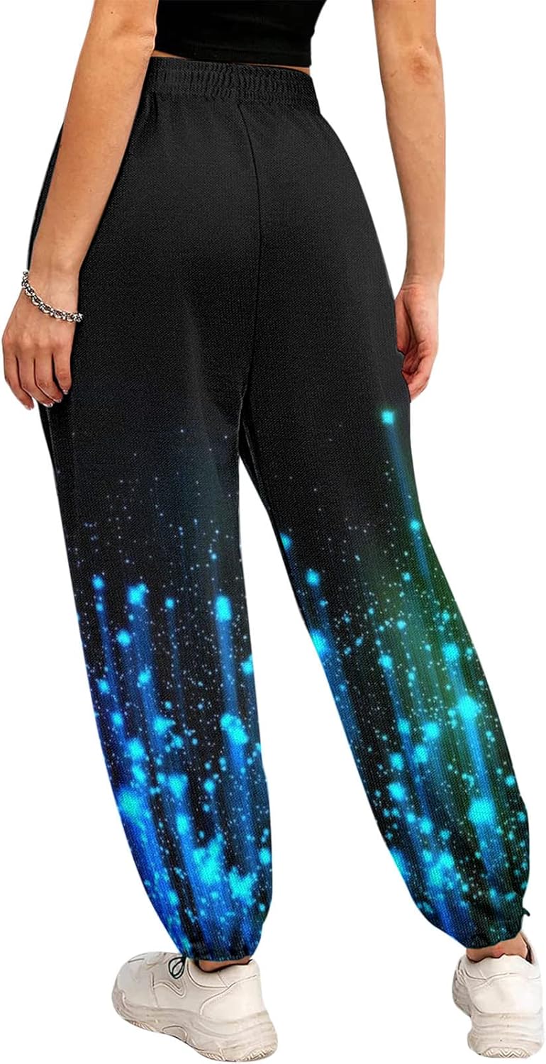 UNIKsnap Womens Unisex Baggy High Waist Sweatpants for Fall-Winter