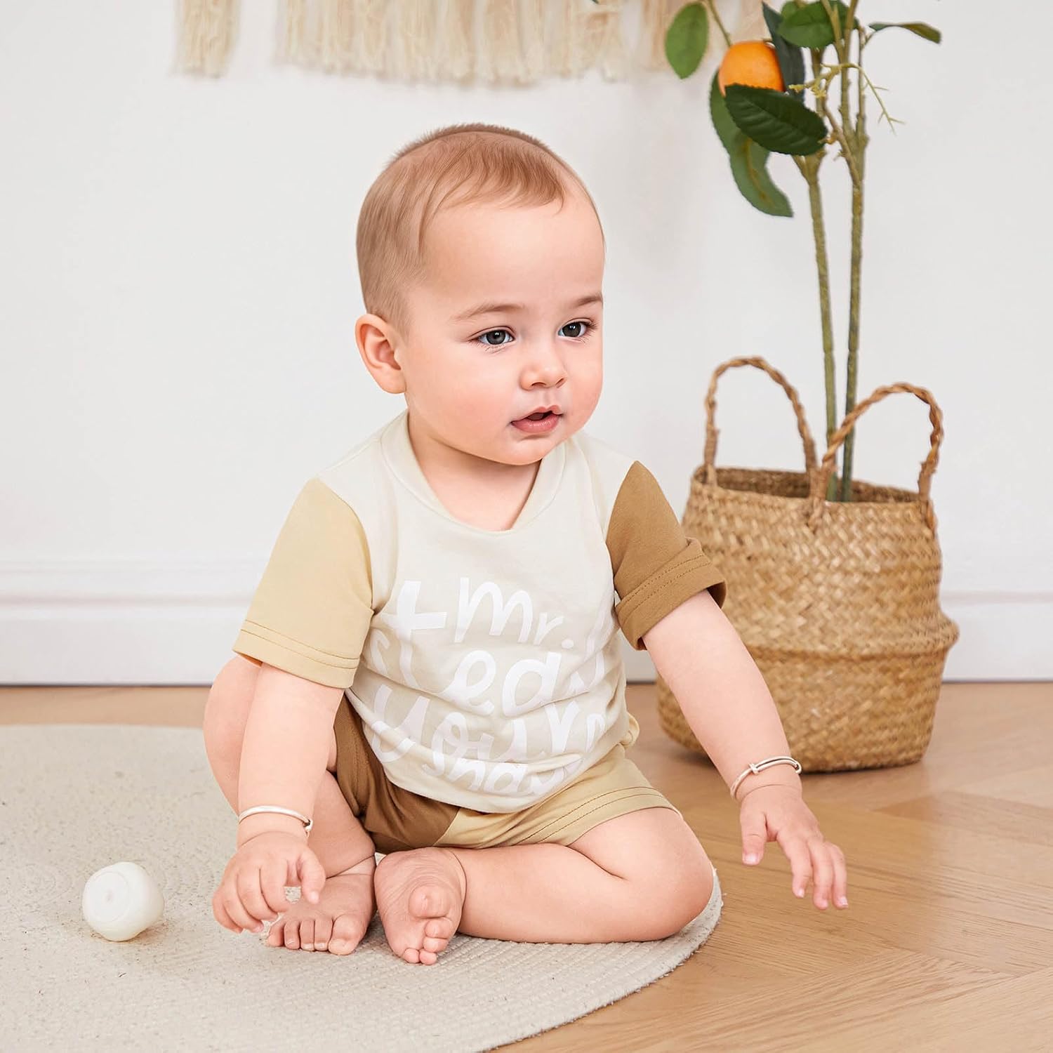 FOCUSNORM Baby Boy Summer Outfit Set 2 Pcs