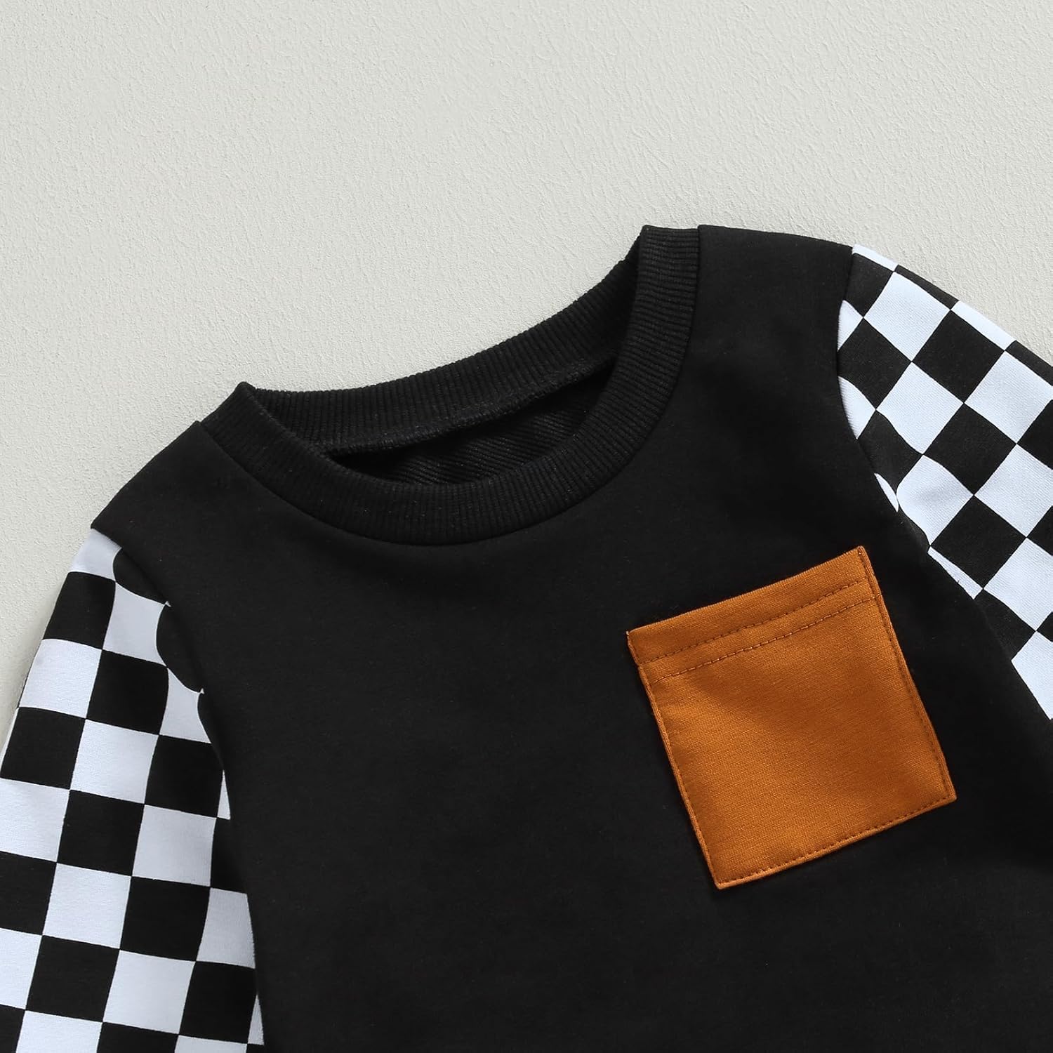 Toddler Checkered Sweatshirt and Jogger Pants Set