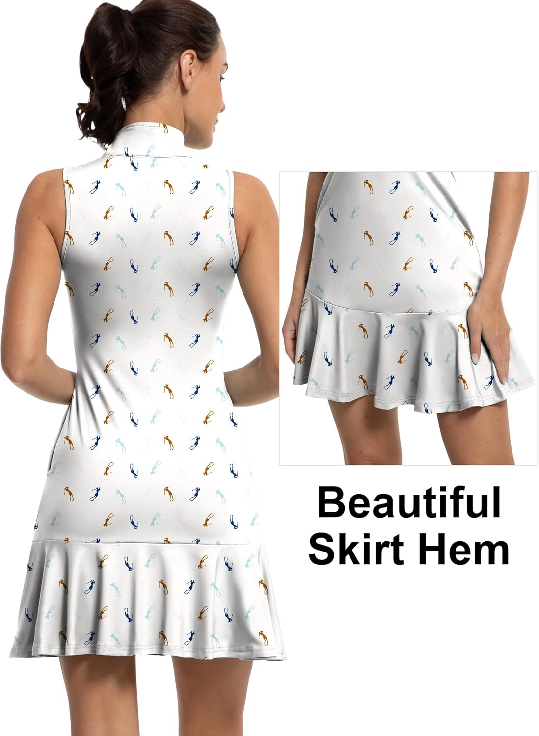 Golf Tennis Sleeveless Dress for Women