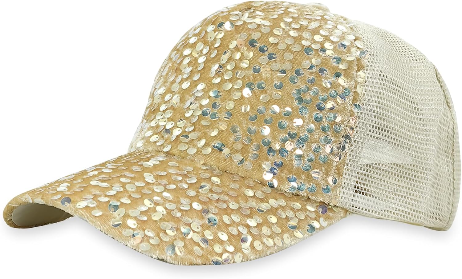 BLING BASEBALL CAP FOR WOMEN MEN SEQUIN SPARKLE DESIGN FOR DISCO PARTIES