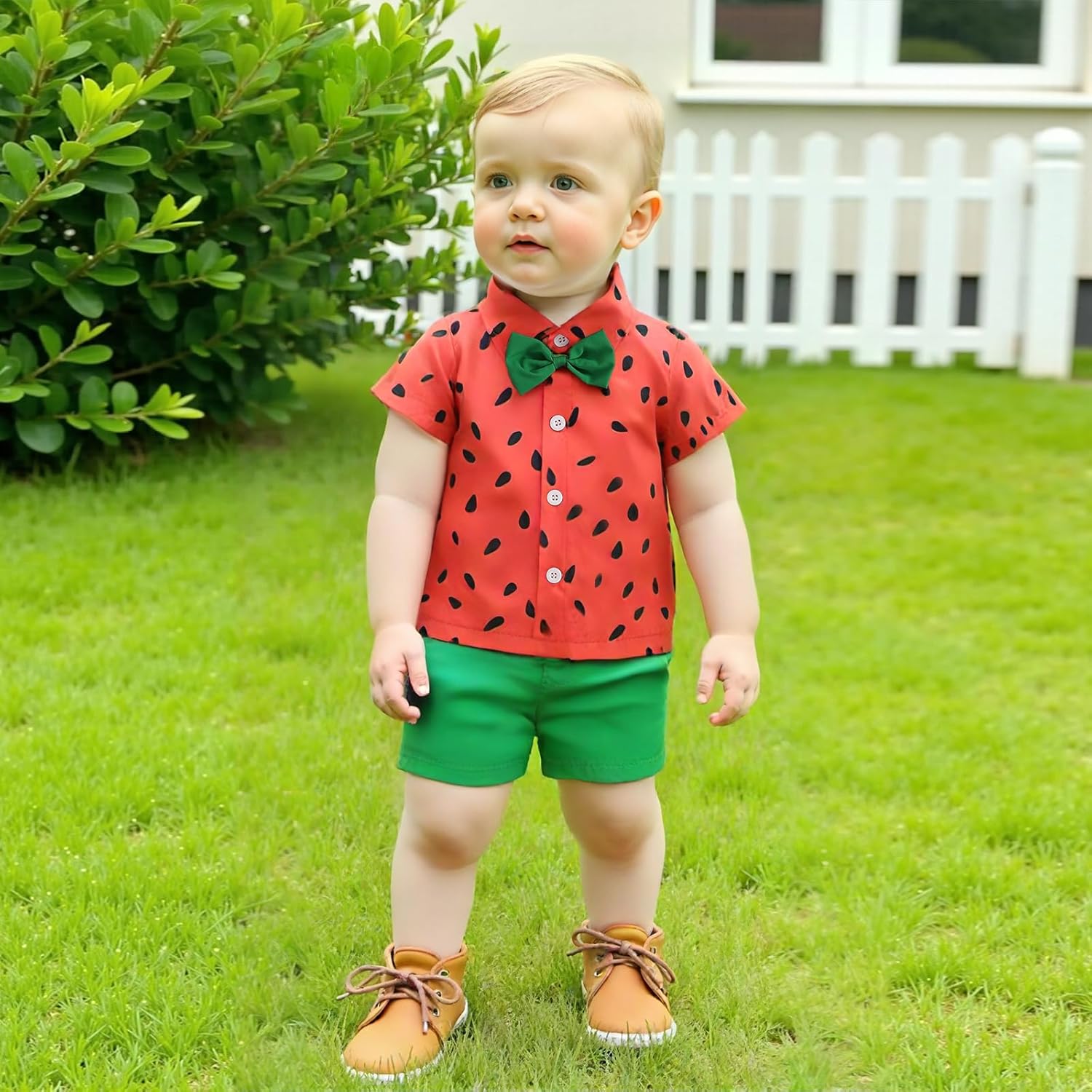 CIYCUIT Toddler Boy Summer Print Shirt Set