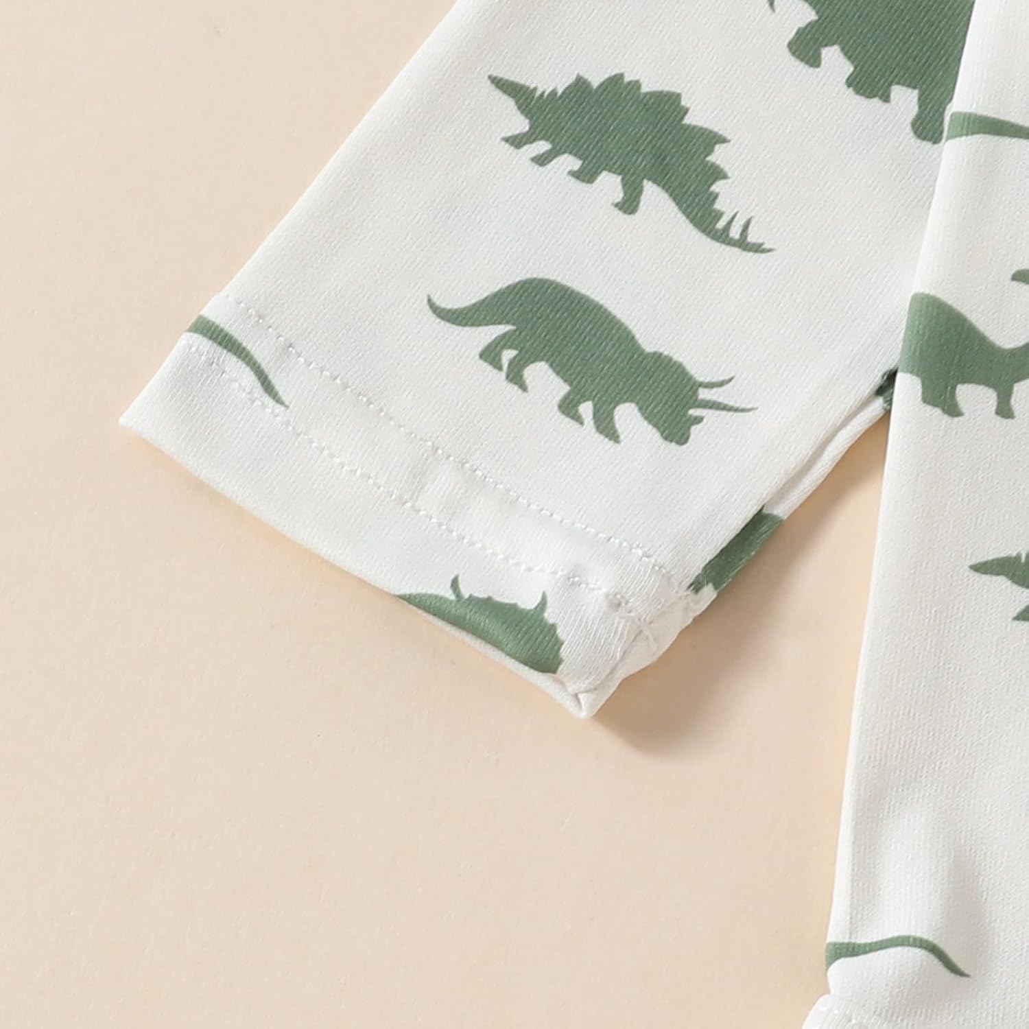 Newborn Baby Boy Fall Outfit Dinosaur Print 3 Piece Set