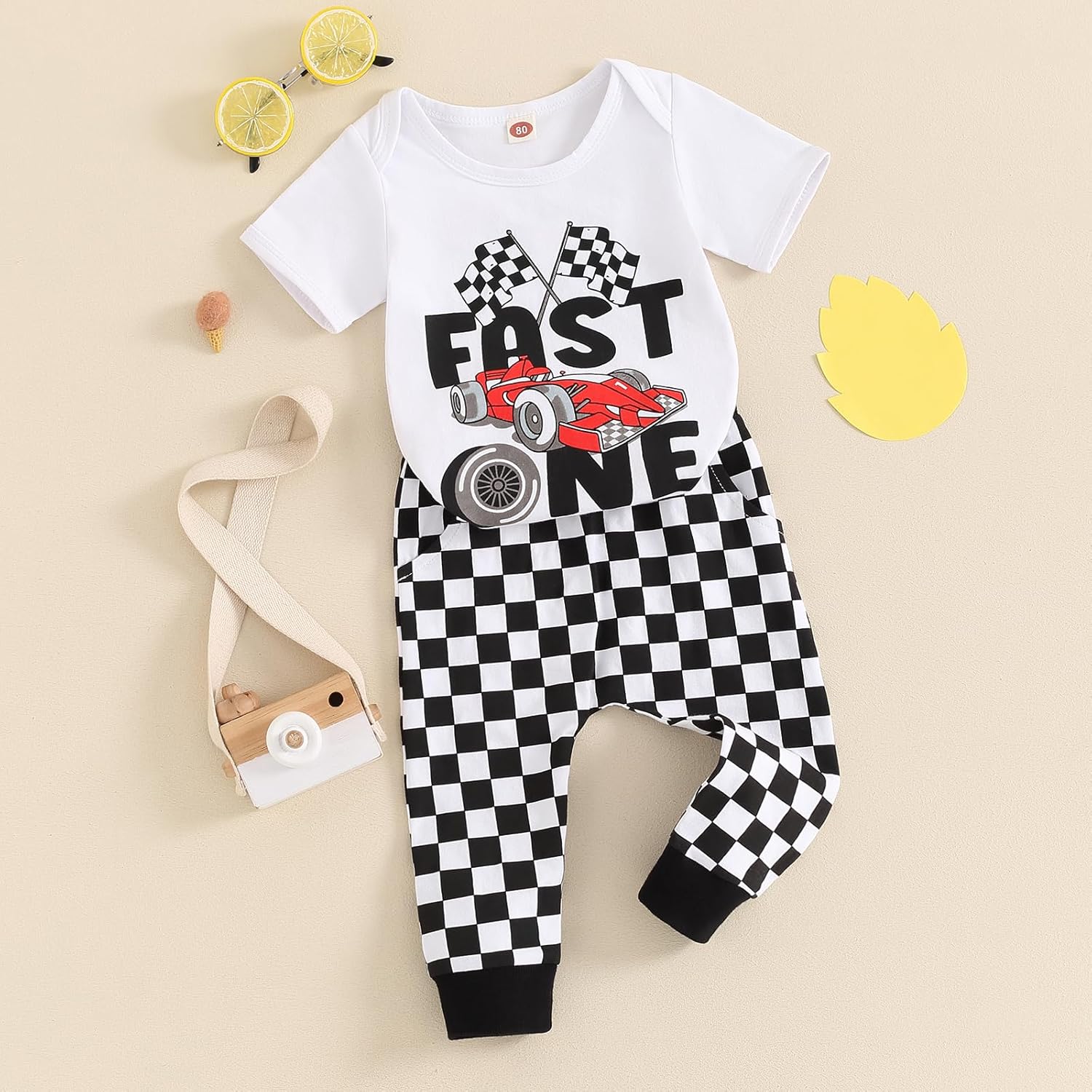 Suolongsama 1st2nd Birthday Boy Outfit Set For Car Race