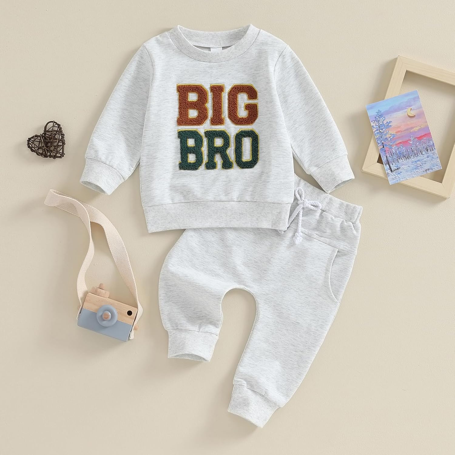 Big Brother Little Brother Matching Outfit Toddler Baby Boys Long Sleeve Sweater
