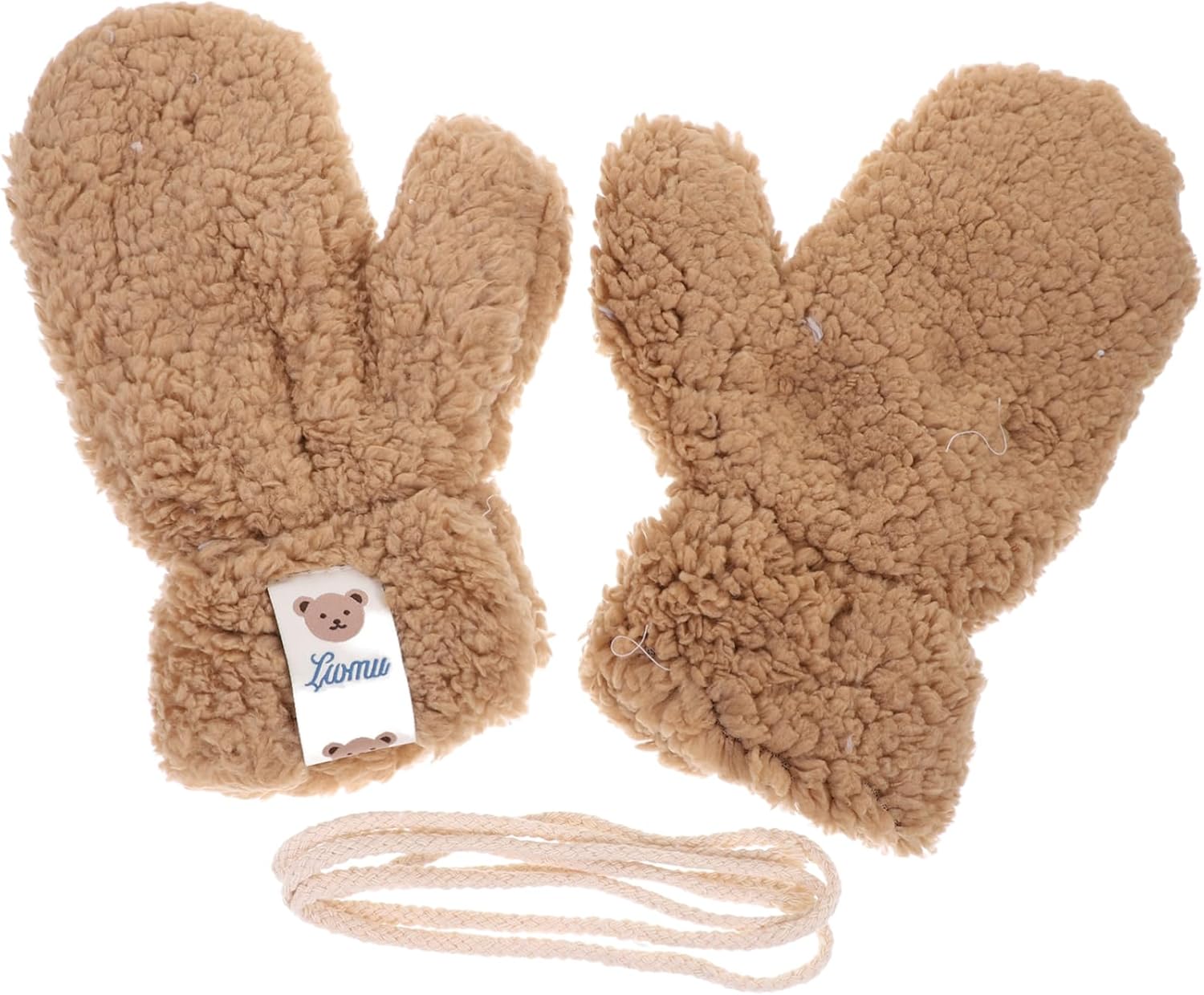 Homoyoyo Cute Winter Gloves with Plush Lining for Kids