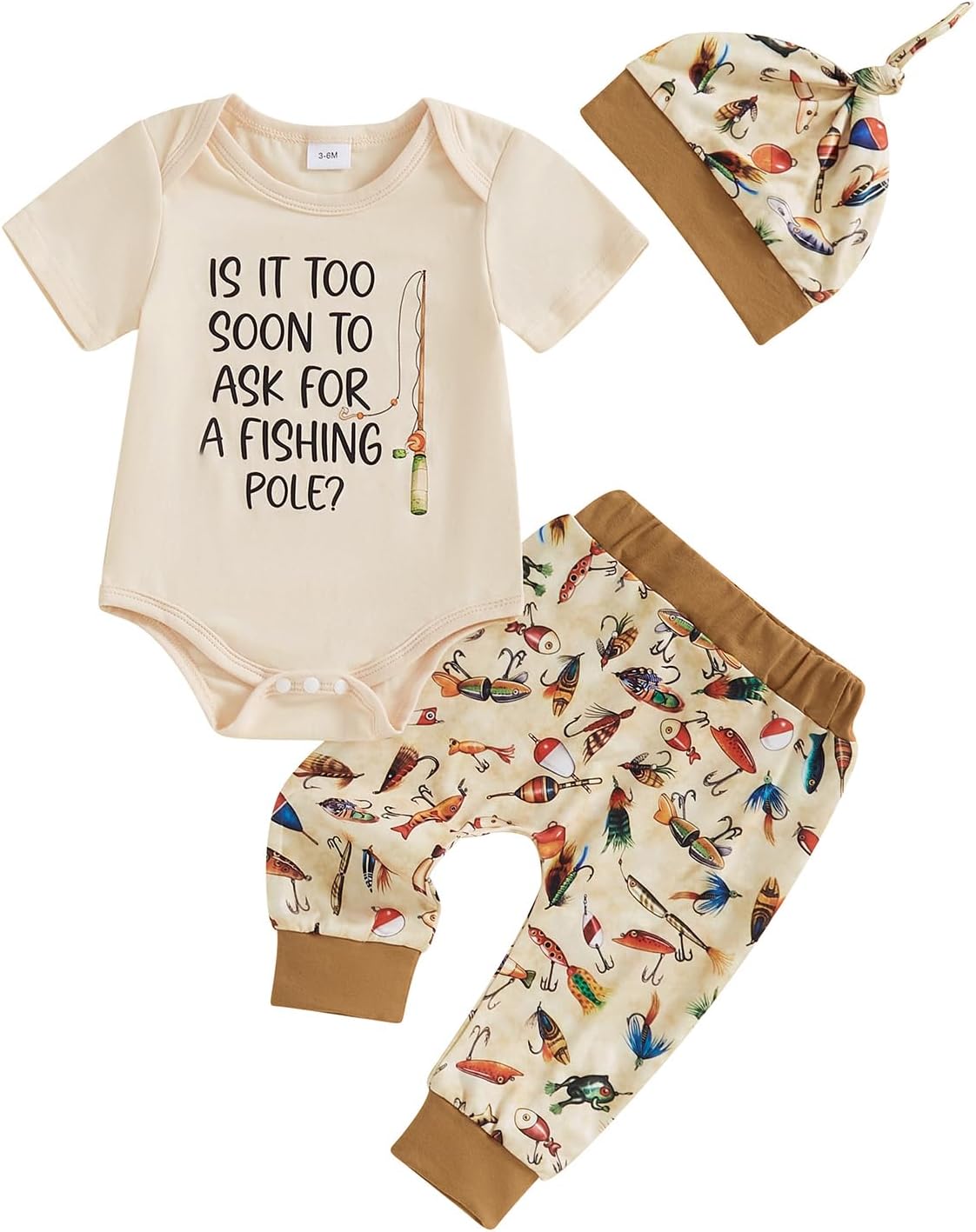 Scloutarry Newborn Fishing Romper Set