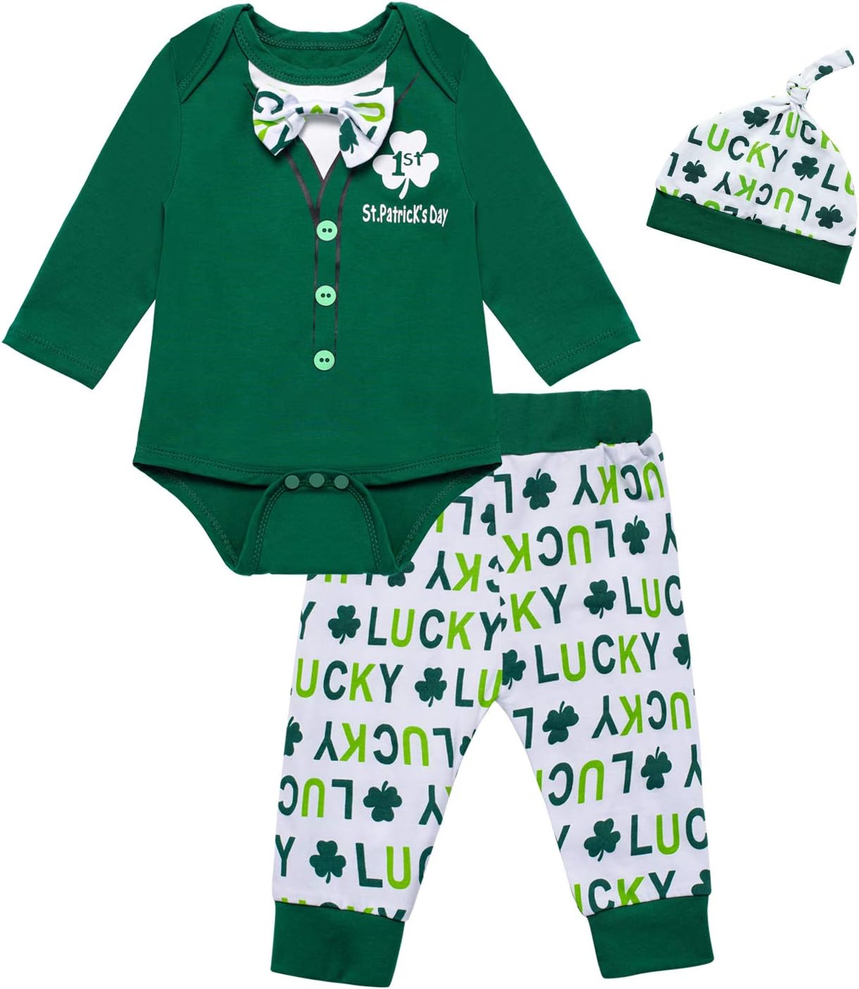 My First St Patricks Day Cute infant Irish Clover Outfit