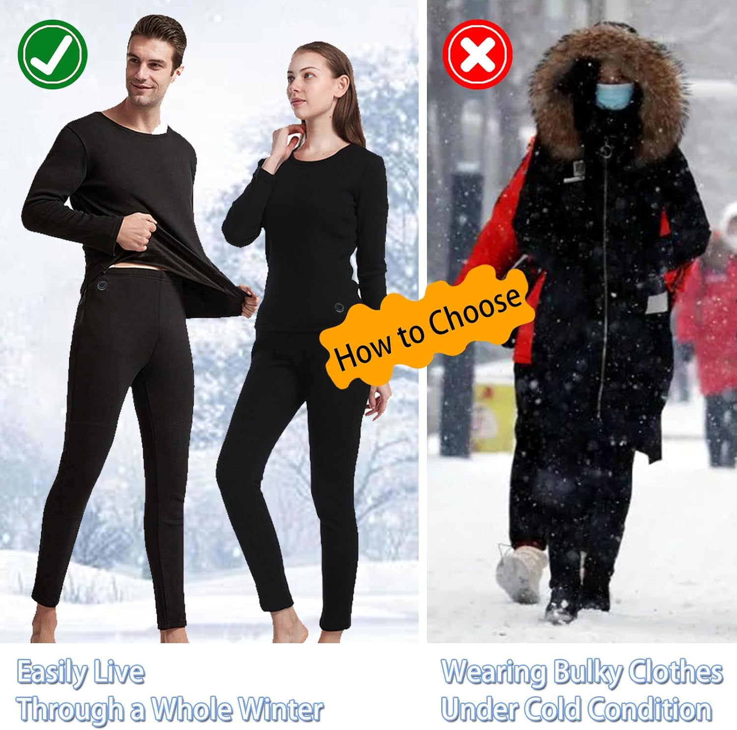 YANYNGS USB Heated Top Womens -16 Heating Zones - Warming for Cold Winters