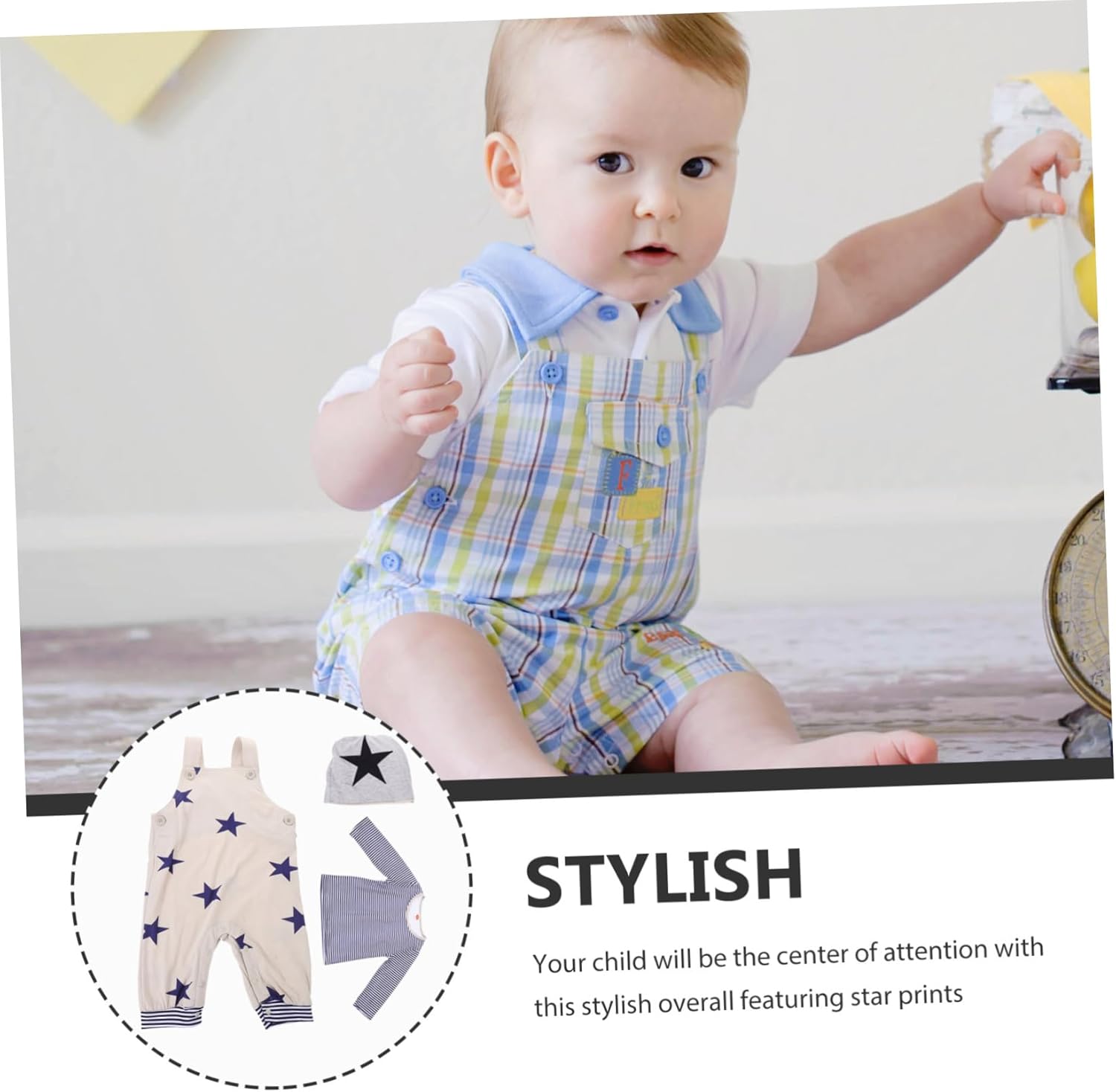 Homoyoyo Boys Star Print Preschool Clothing Set Fun Playful Newborn Toddler