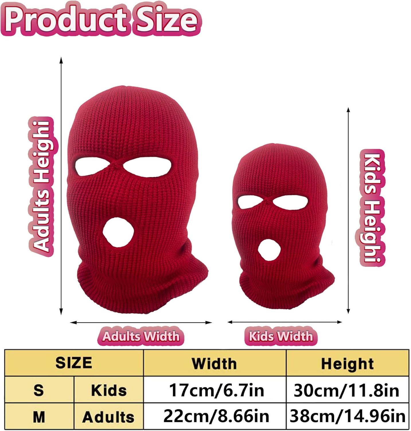 Oarkcave 3-Hole Ski Warm Balaclava