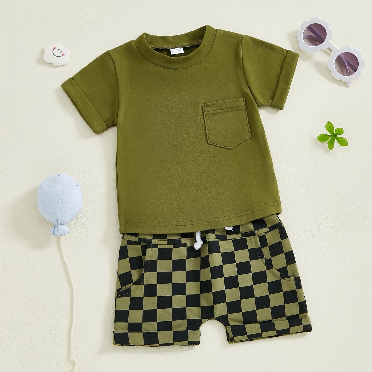 Kuriozud Toddler Boys Summer Outfit 3-24 Months