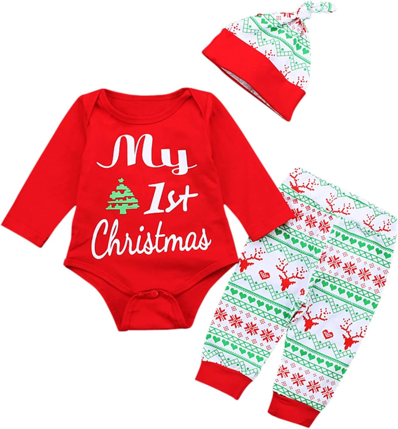 Christmas Jumpsuit Set for Boys and Girls - Soft Stretchy Romper