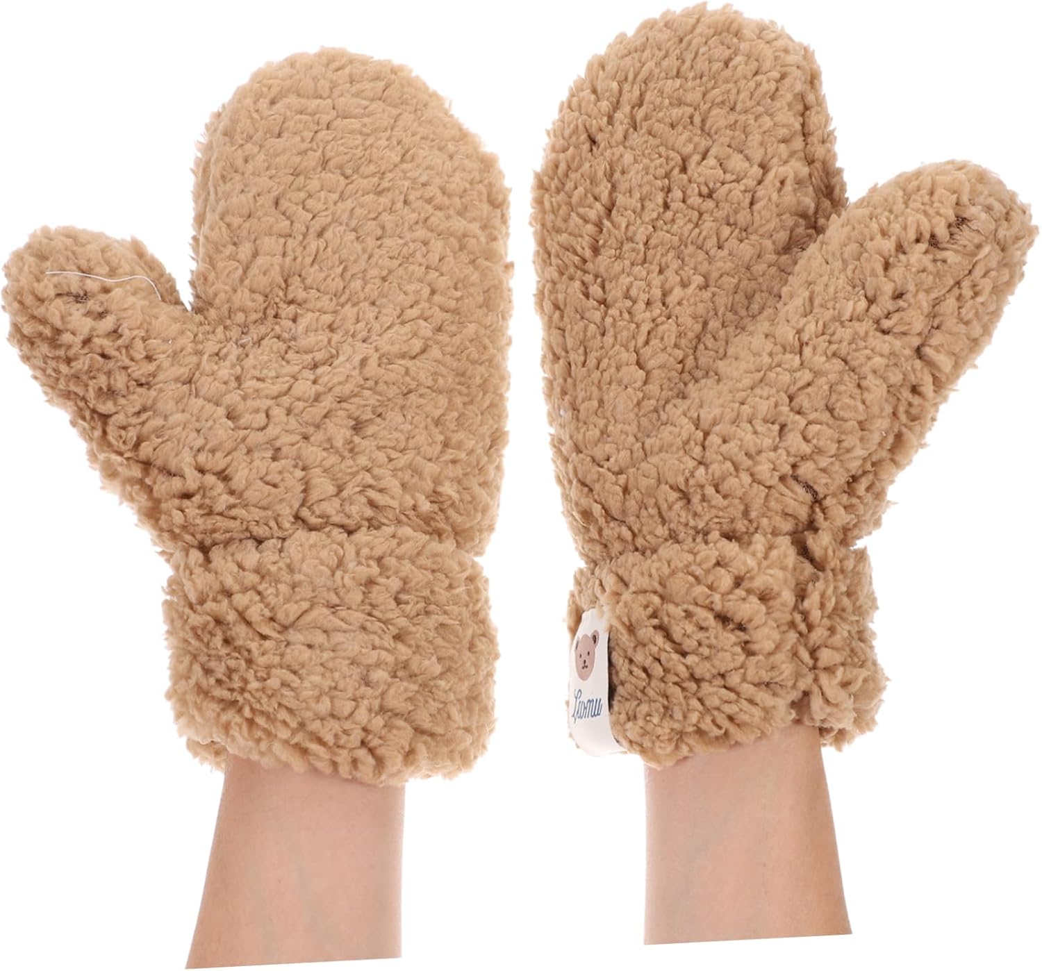 Homoyoyo Cute Winter Gloves with Plush Lining for Kids