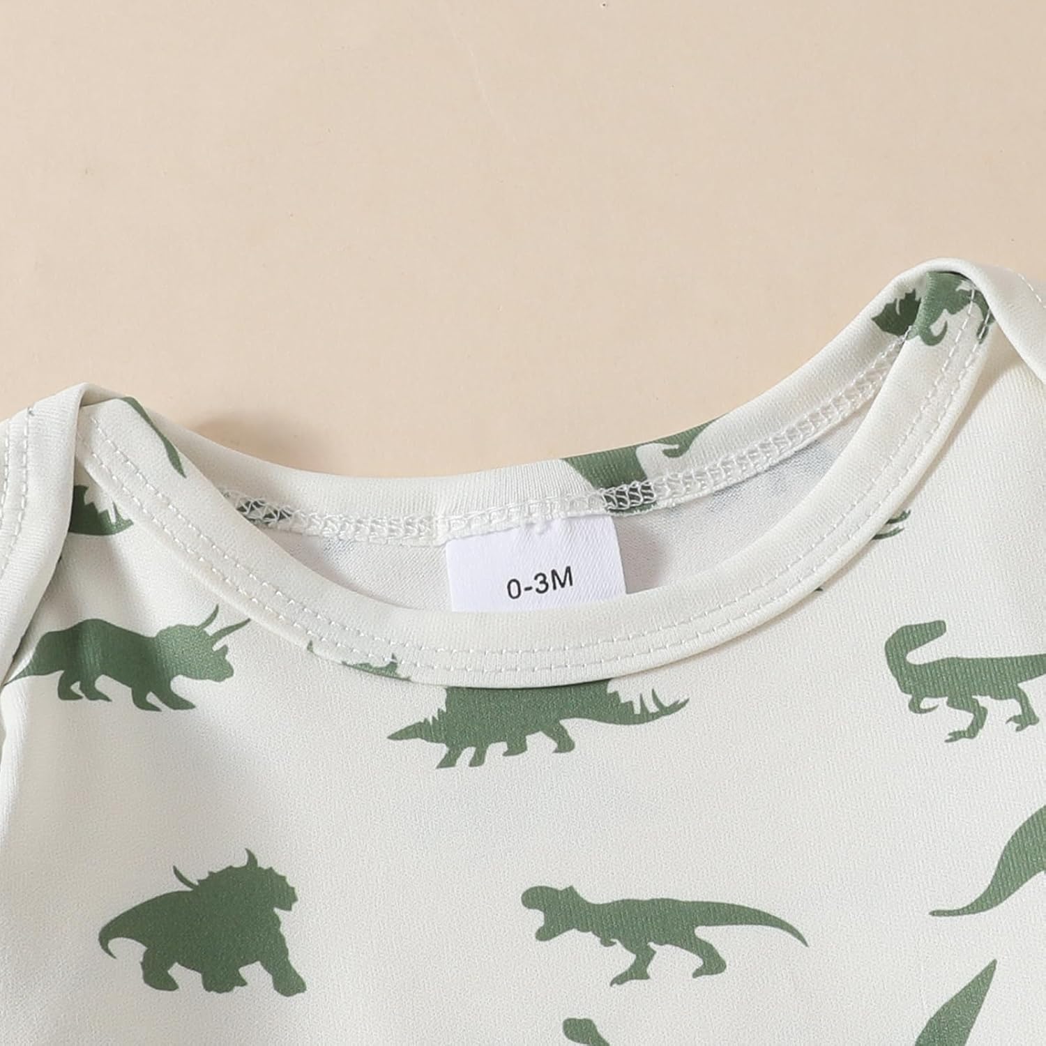Newborn Baby Boy Fall Outfit Dinosaur Print 3 Piece Set
