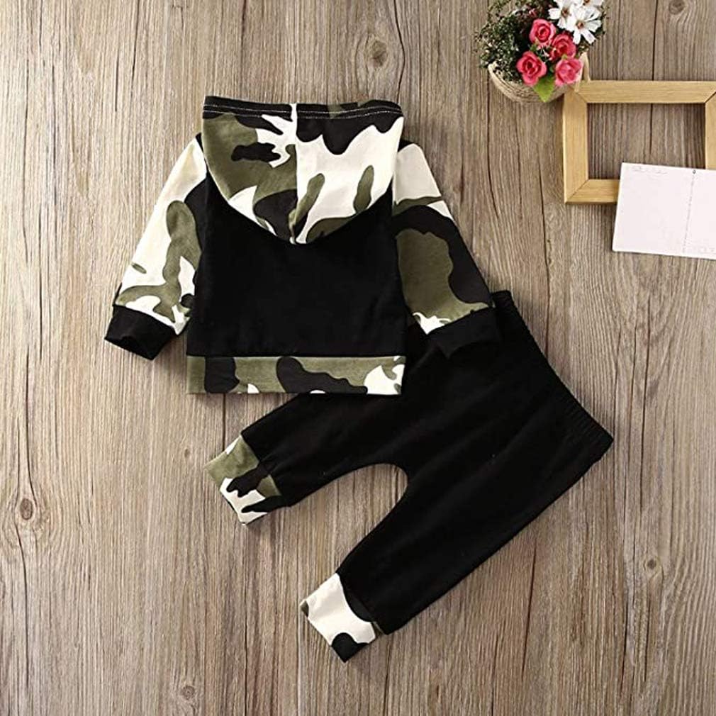 Soft 0-3 Toddler Camouflage Hoodie Set