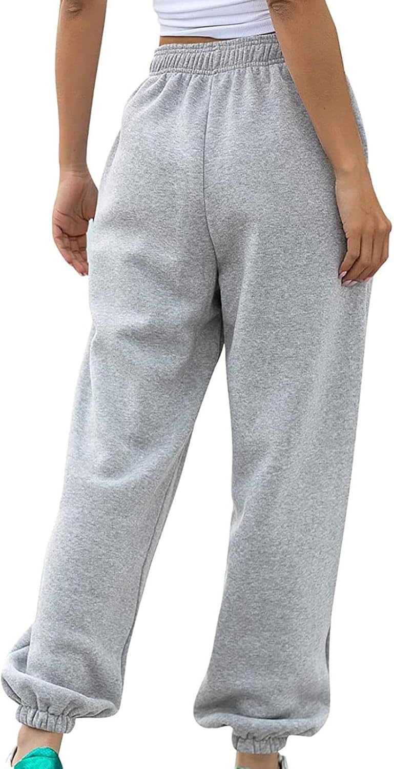 EOPUING 2025 Fashion Womens Baggy High-Waisted Workout Sweatpants