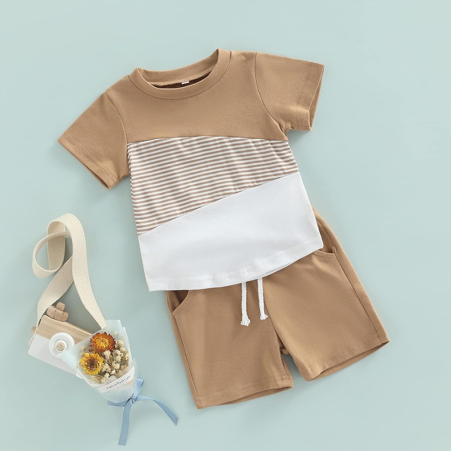 Mubineo Summer T-Shirt Shorts Set for Boys lounging wear