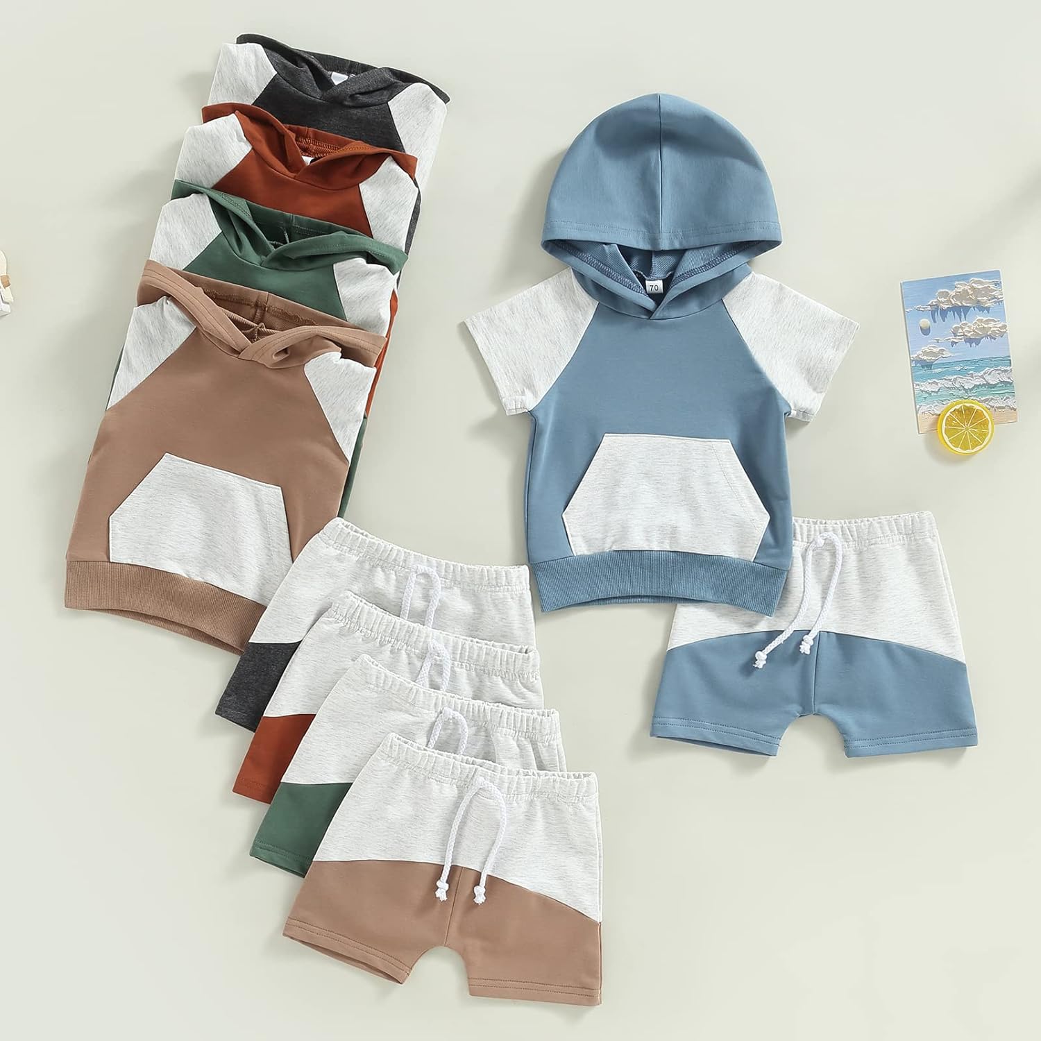 Karesoull Toddler Summer Set - Soft Cotton for Boys Ages 0-3